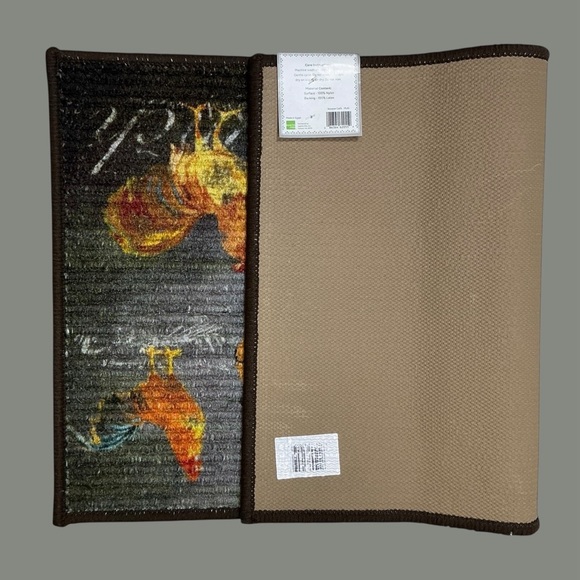 Apache Mills Rooster Café Accent Rug Made in Egypt Rectangle 17 x 30 in - Picture 12 of 16